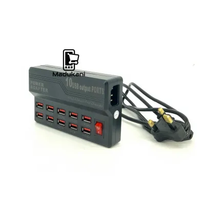 10 USB Ports Mobile Fast Charger Station Power Adapter - Madukani (Model 17)